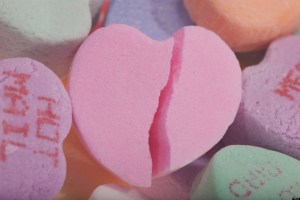 Broken Love Candy Heart. Image shot 2009. Exact date unknown.